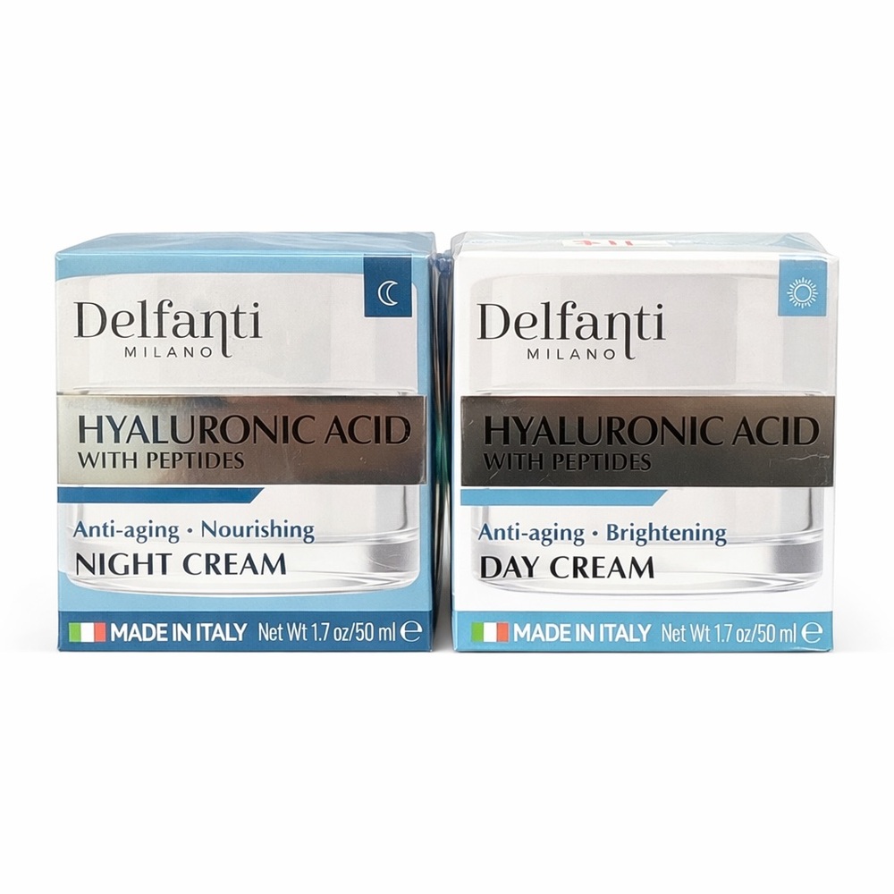 Delfanti Milano Day & Night Cream Set Hyaluronic Acid Anti Aging